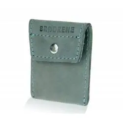Skórzany portfel na monety bilonówka brodrene cw02 szary