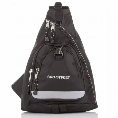 Sportowy plecak na rower na jedno ramię trójkątny bag street trangular czarny