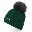 Zielona czapka damska na zimę z pomponem cz24 brodrene