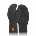 Rękawiczki damskie zimowe jednopalczaste brodrene r02 ciemnoszare
