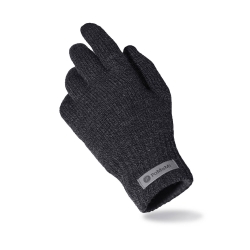 Ciepłe męskie rękawiczki zimowe pamami ciemno szara mulina