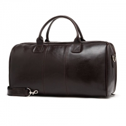 Podróżna torba na ramię ze skóry brodrene bl30 ciemny brąz smooth leather