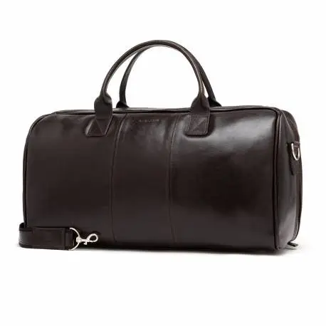 Podróżna torba na ramię ze skóry brodrene bl30 ciemny brąz smooth leather