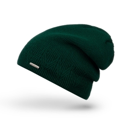 Zielona czapka damska zimowa cz27 brodrene