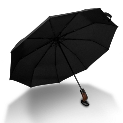 Czarny ekskluzywny parasol męski full automat tiross