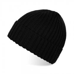 Czarna męska czapka wełniana na zimę
