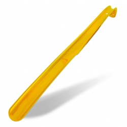 Żółta łyżka do butów z wywinięciem długa 58 cm