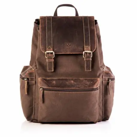 Skórzany plecak paolo peruzzi vintage t-37 brązowy