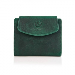 Skórzany zielony portfel damski rfid paolo peruzzi