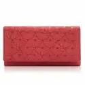 Skórzany portfel damski czerwony paolo peruzzi