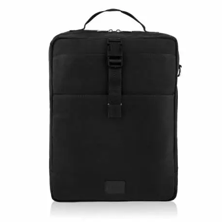 Męski plecak na laptopa czarny bawełniany canvas plecak A4 Paolo Peruzzi
