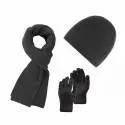 Zestaw męski zimowy szary komplet czapka szalik rękawiczki Paolo Peruzzi