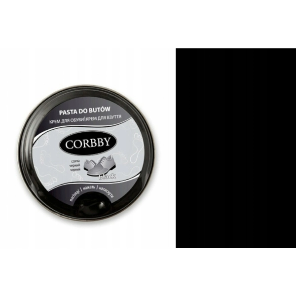 Czarna Pasta do Butów Skórzanych Corbby Shoe Polish